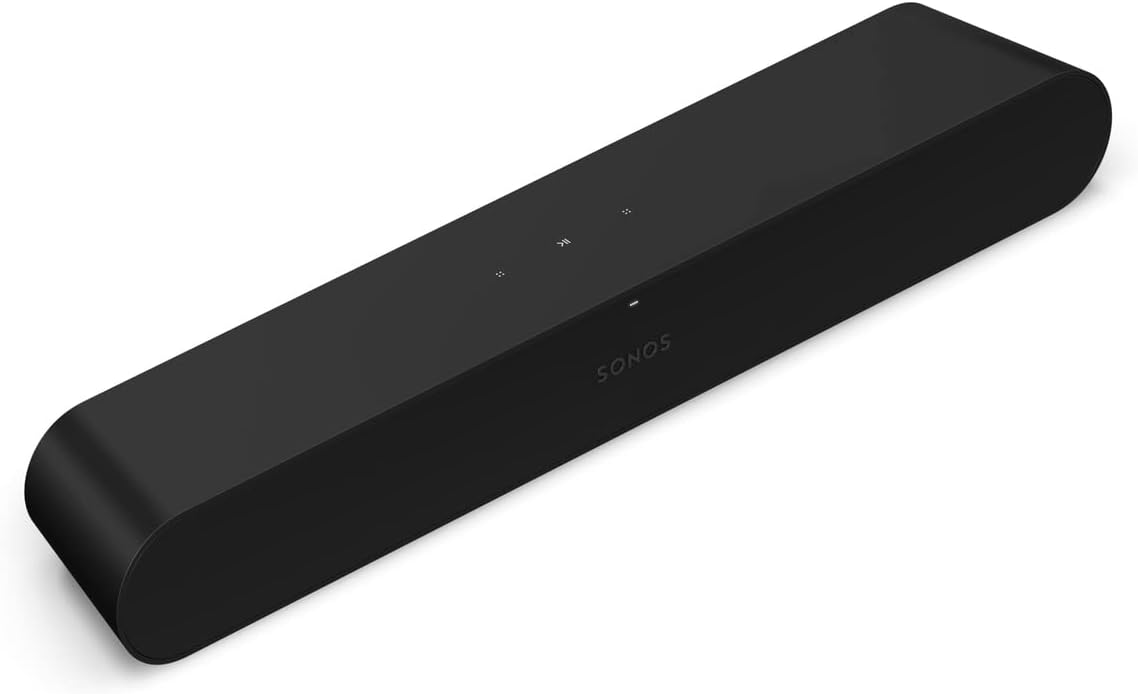 Sonos Ray Essential Soundbar, for TV, Music and Video Games - Black