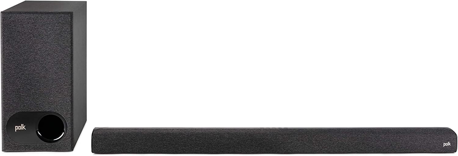 Polk Audio Signa S3 (Renewed) Ultra-Slim TV Sound Bar and Wireless Subwoofer with Built-in Chromecast, Compatible with 8K, 4K HD TVs, Wi-Fi, Bluetooth, Works with Google Assistant,Black