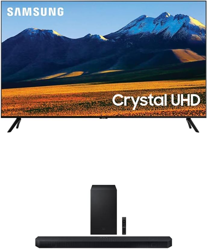 SAMSUNG 86-Inch Class Crystal 4K UHD LED TU9010 Series HDR HW-Q700C 3.1.2ch Soundbar w/Wireless Dolby Audio, Q-Symphony, SpaceFit Sound Pro, Adaptive Sound, (Newest Model)