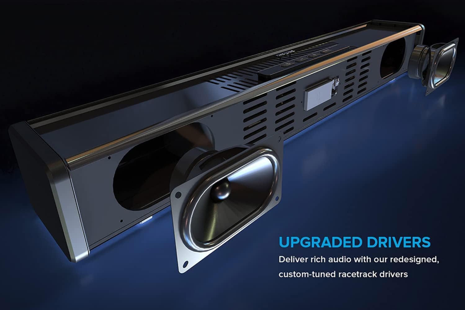 Creative Stage 360 2.1 Soundbar with Dolby Atmos and Subwoofer for TV/Computers/Ultrawide Monitors, Surround Sound with HDMI ARC/2.0, Bluetooth, Optical Input, and IR Remote