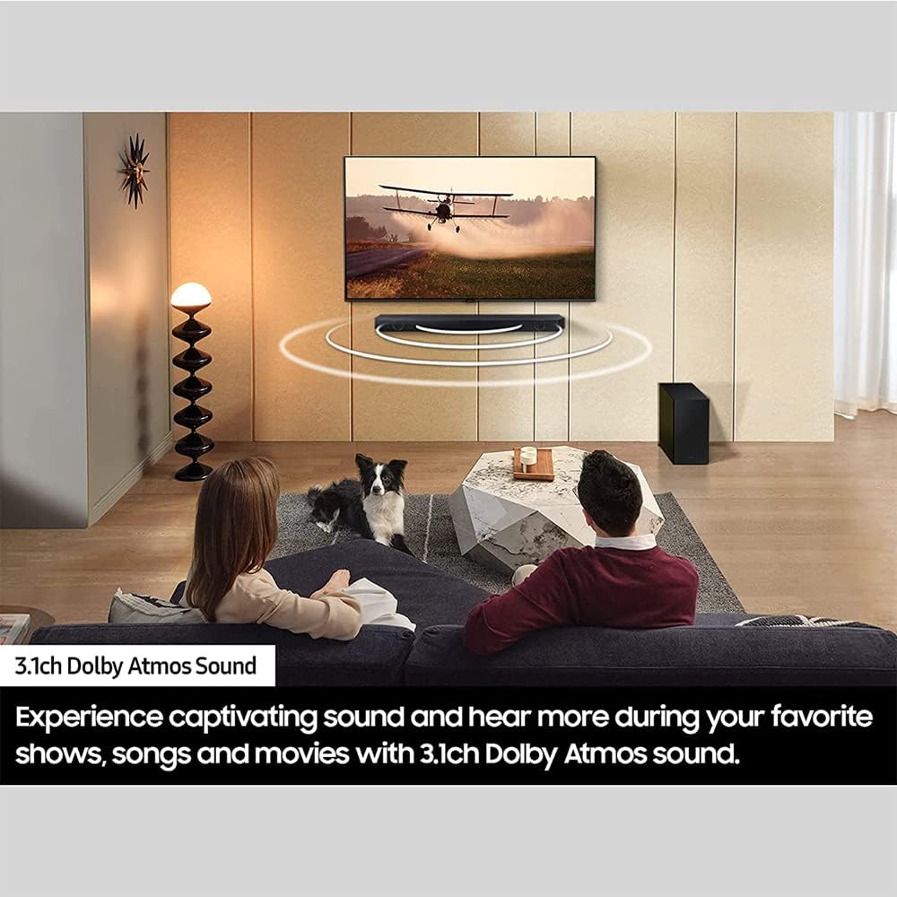 SAMSUNG HW-Q60C/ZA 3.1ch Soundbar and Subwoofer with Dolby Atmos Bundle with 2 YR CPS Enhanced Protection Pack