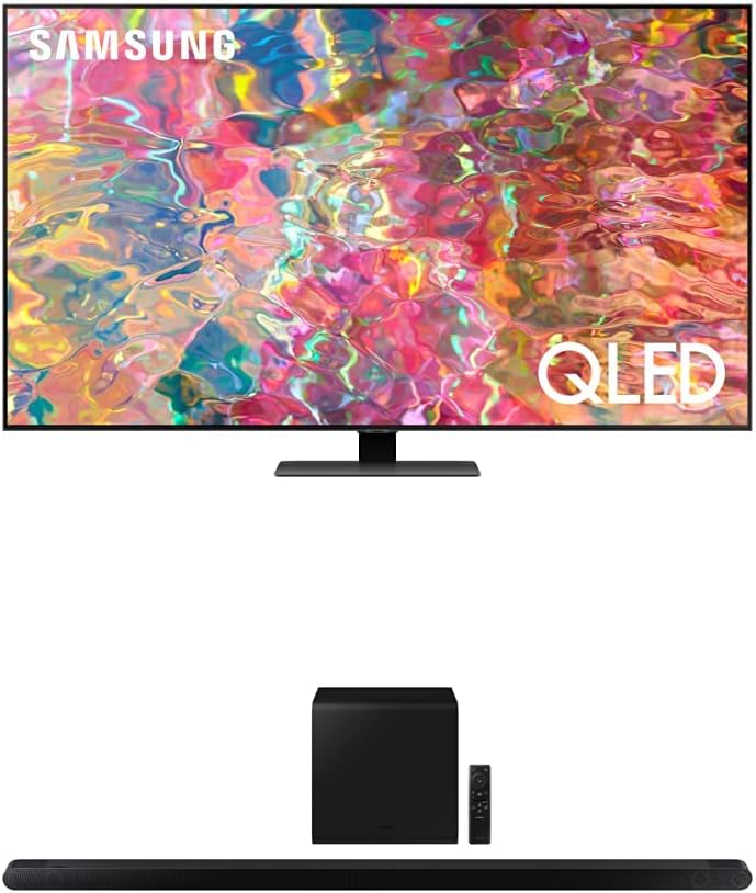 SAMSUNG 75-Inch Class QLED Q80B - 4K Quantum HDR 8X (QN75Q80BAFXZA, 2022 Model) HW-S800B/ZA 3.2.1ch Soundbar w/Wireless Dolby Atmos DTS Virtual:X, Game Pro Mode, Alexa Built-in, 2022, Black