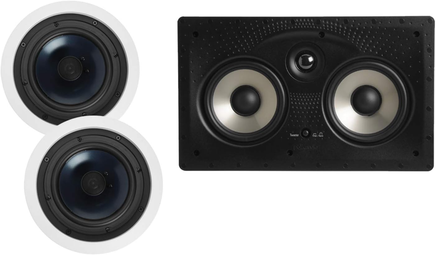 Polk Audio RC60i In-Ceiling Speakers with 255C-RT In-Ceiling Center Channel Speaker