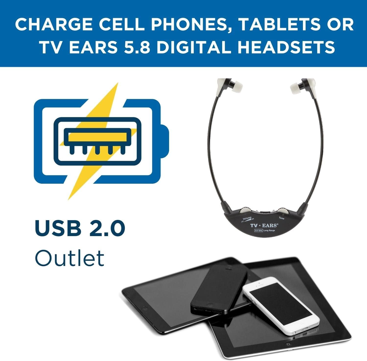 TV Ears Voice Clarifying TV Sound Bar – TV Speaker System for Great Sound and Hearing TV Dialog More Clearly – Compatible with Any Television – Clarifying Audio System for Hearing Impaired TV Viewers
