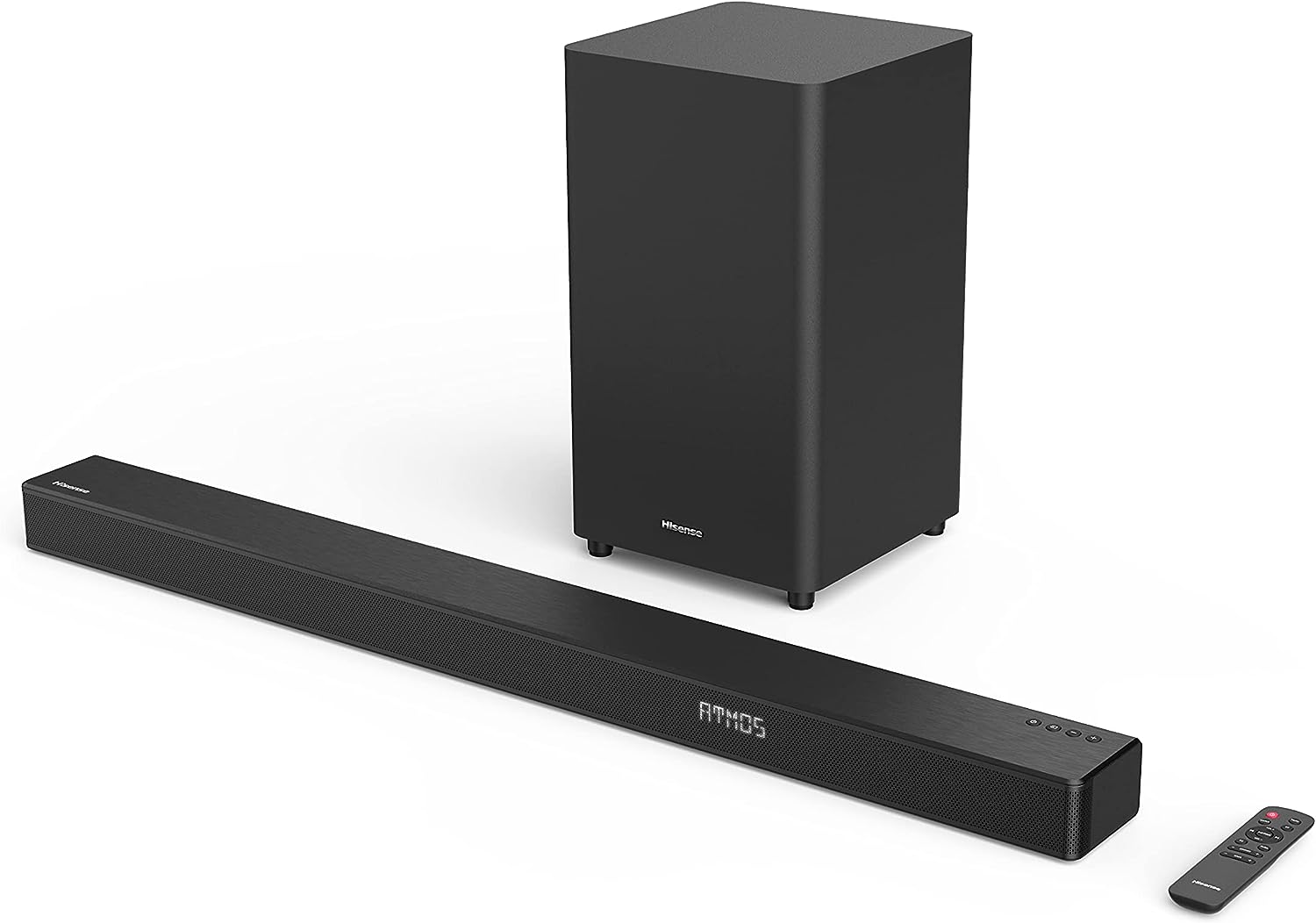 Hisense HS312 3.1ch Sound Bar with Wireless Subwoofer, 300W, Dolby Atmos, 4K Pass-Through, Cinematic Experience, One Remote contorl, Roku TV Ready, Bluetooth, HDMI
