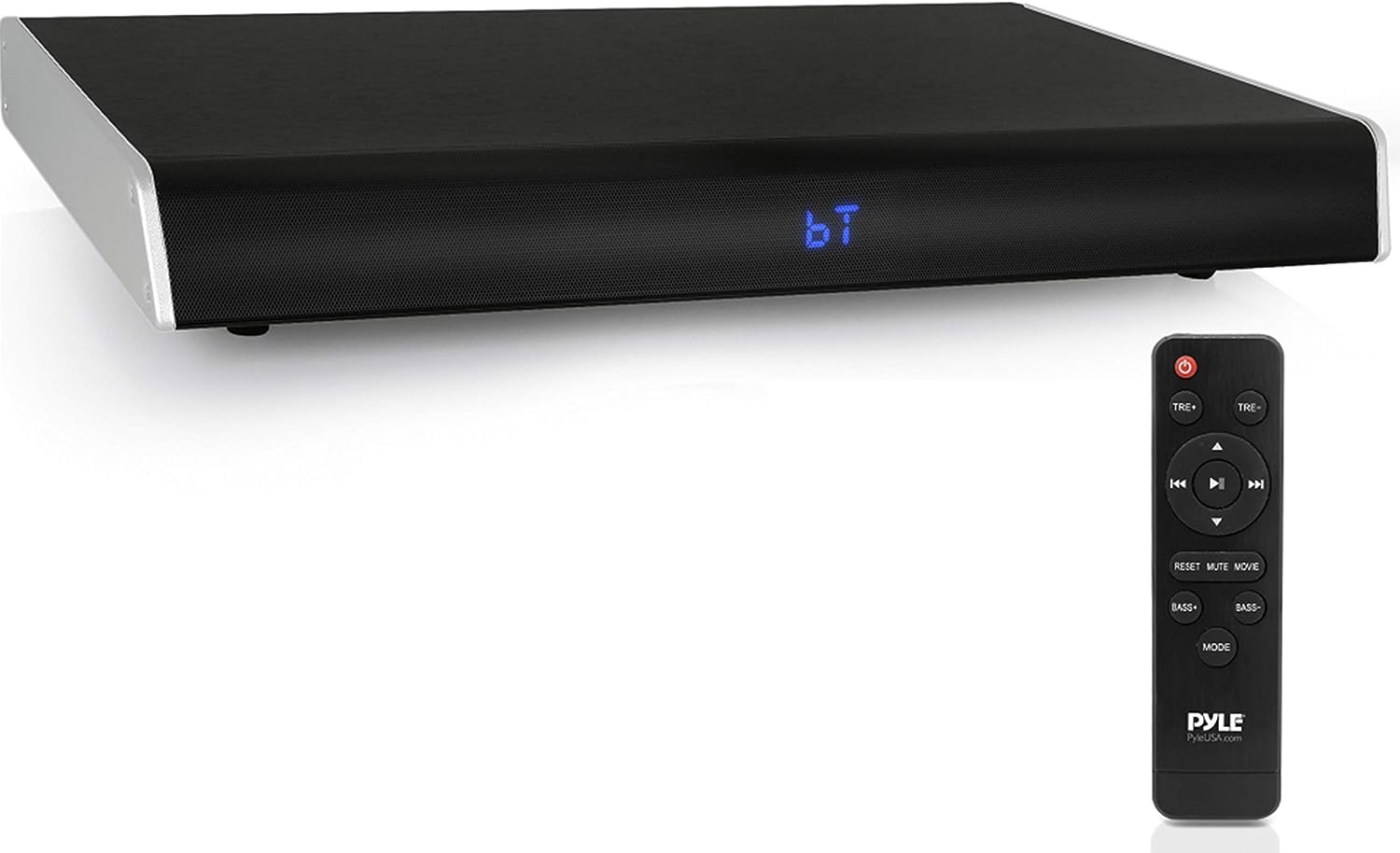 Pyle Surround Sound TV Sound Bar - Bluetooth Compatible Wireless Soundbar for TV w/Built in Subwoofer Speaker