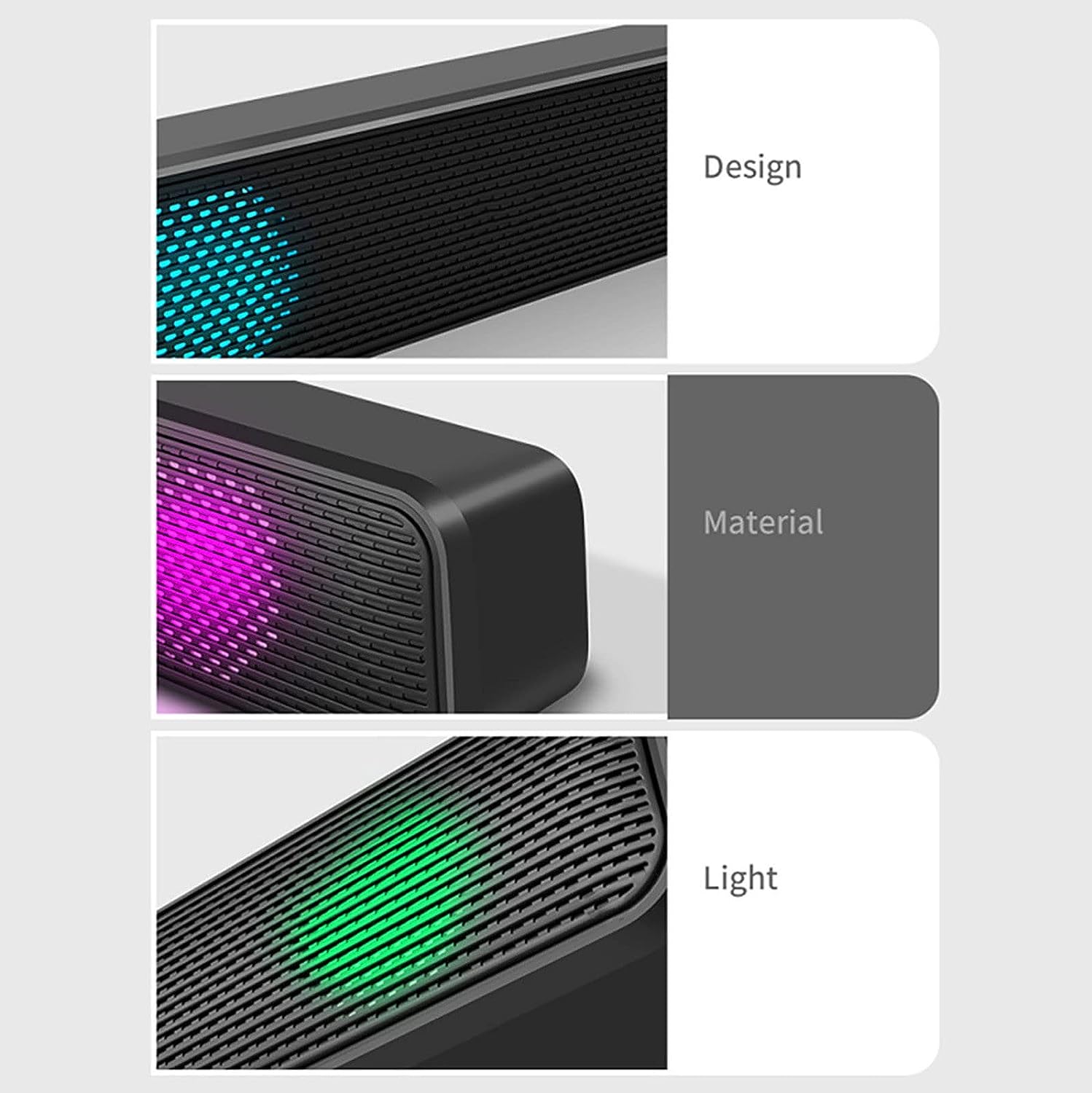 Fiudx 13 Inch Soundbar for TV, Wired Speaker Sound Bar Portable TV Speakers Sound Bar for Home Office