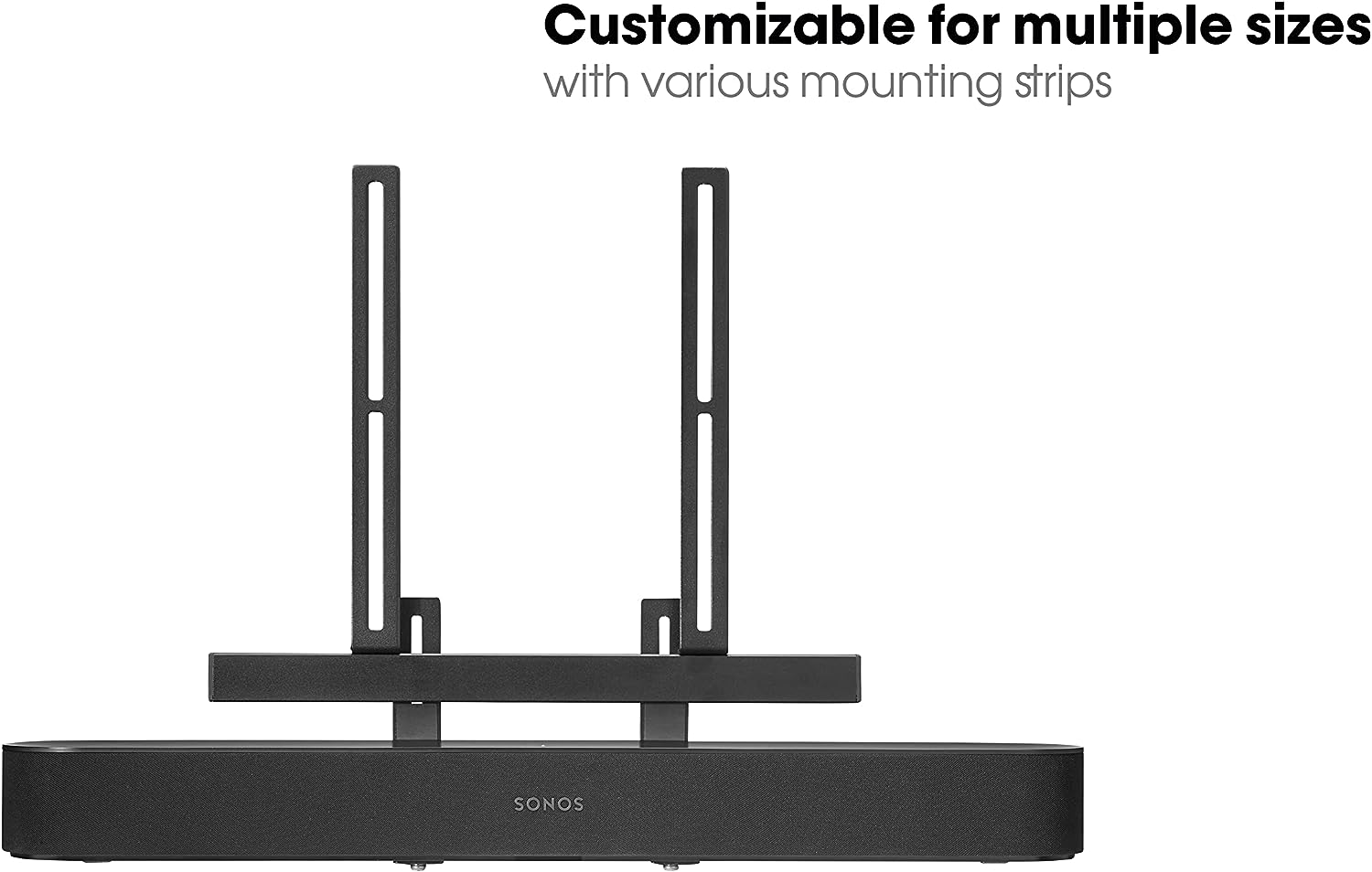 Vogels SOUND 3550 soundbar mount | Also fits Bose Soundbar 500/700 | Sonos Arc/Beam/Playbar | Samsung | Sony | LG and JBL | mount for VESA 100 to 600 | Black | Max. 14.3 lbs (6,5 kg)