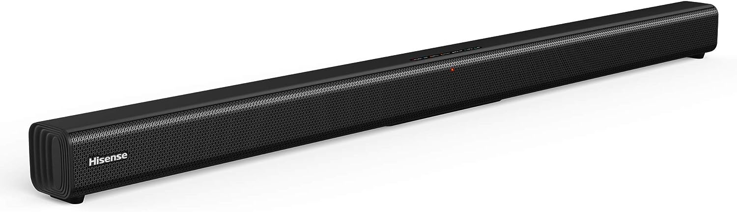 Hisense HS205 2.0ch Sound Bar, 60W, Roku TV ready, Enhance TV enjoyment, Bluetooth, HDMI ARC/Optical/AUX/USB, 3 EQ Modes, Black