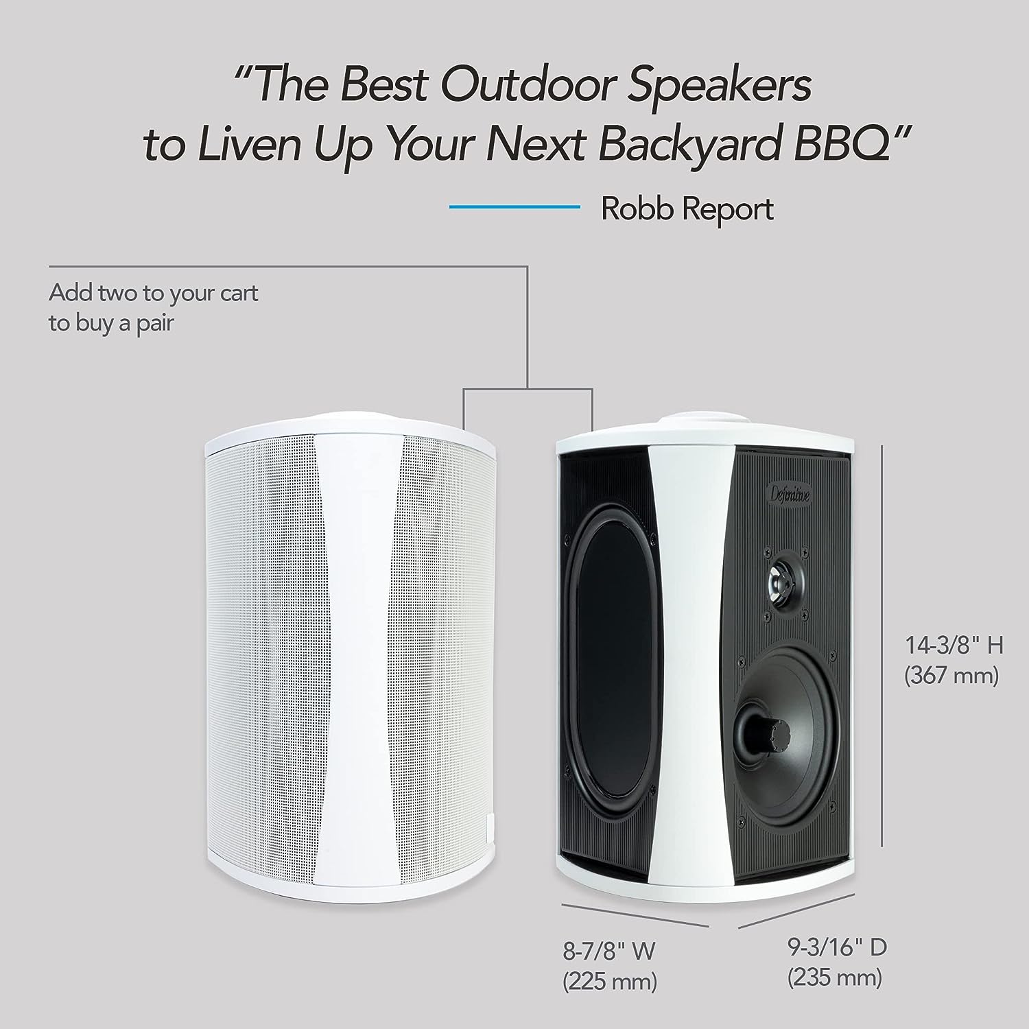Definitive Technology AW6500 Outdoor Speaker 6.5-inch Woofer 200 Watts - Single (White)