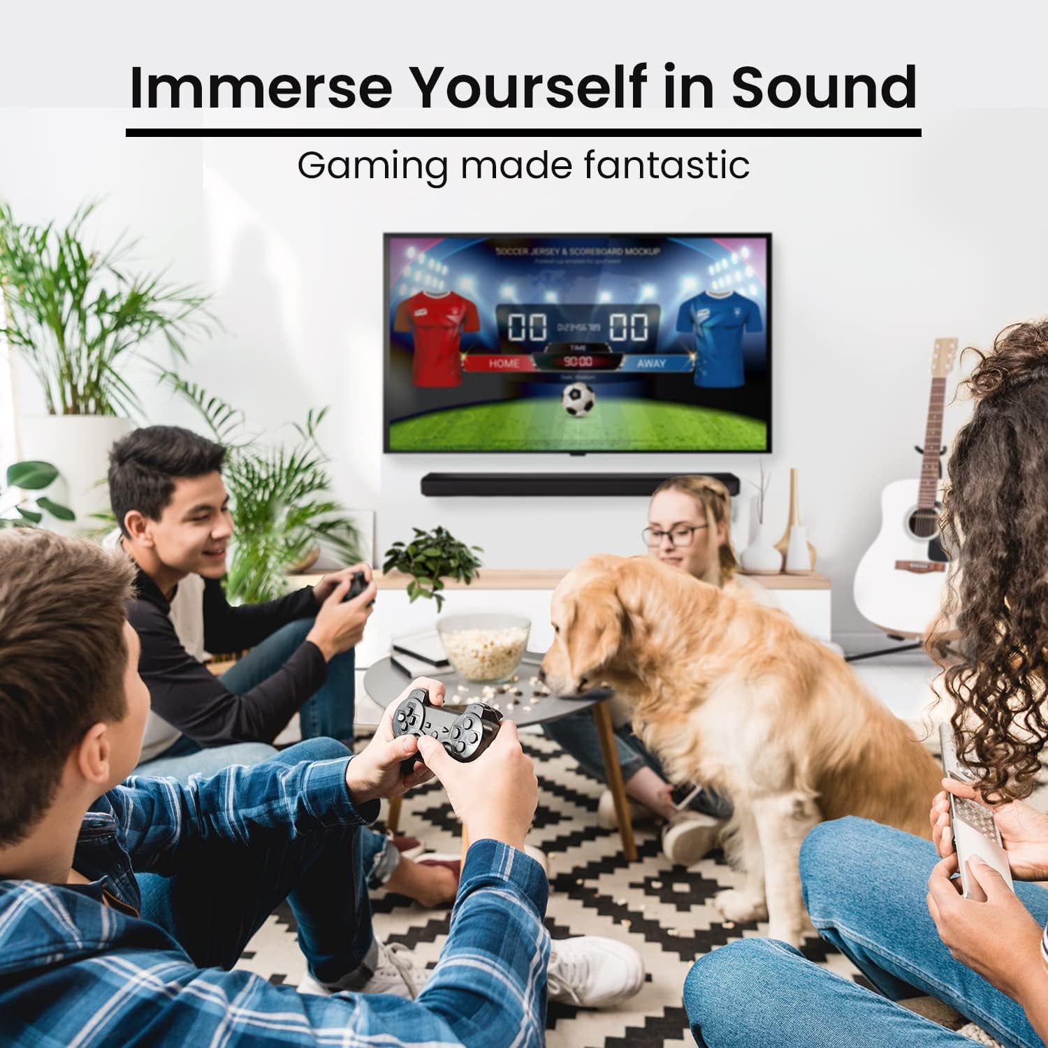 EVEO Universal Soundbar Mount - Heavy Duty Deep L-Bracket Sound Bar Mount Under TV Or Over, for Samsung, JBL, Bose, Sony, LG, Sonos, Roku Other Brands - Easy to Install Sound Bar Wall Mount Shelf