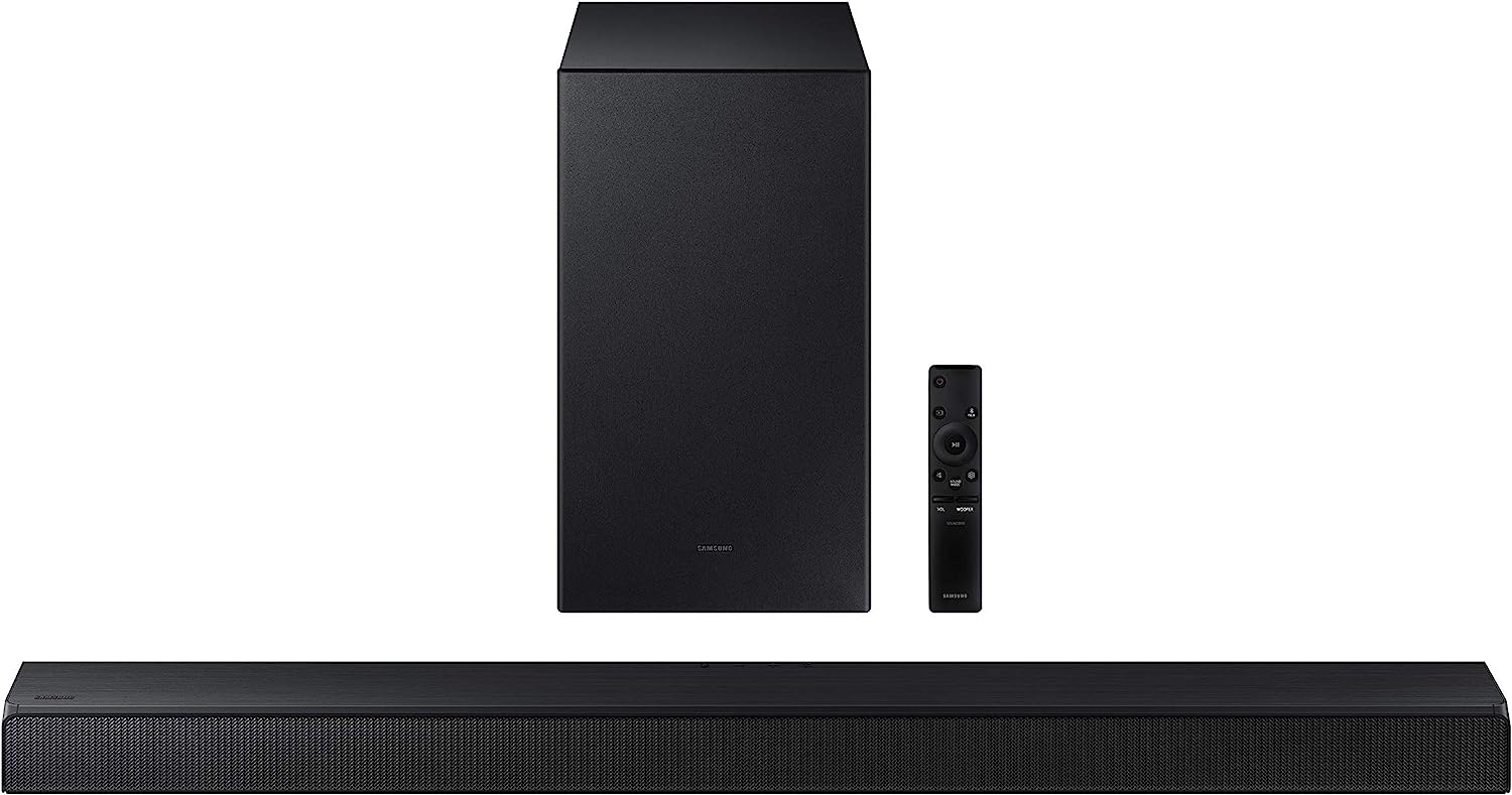 Samsung - 2.1-Channel Soundbar with Wireless Subwoofer and Dolby Audio - Black (Renewed)