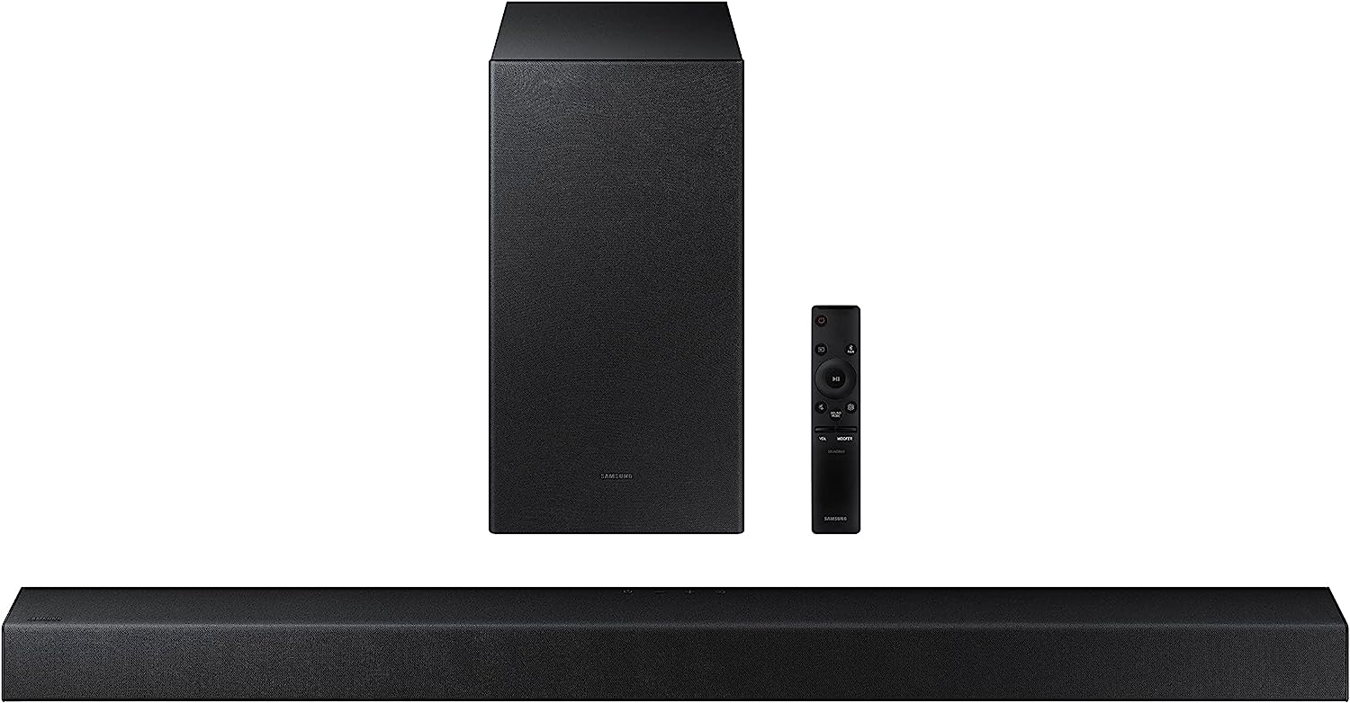 SAMSUNG HW-A450 2.1ch Black Wireless Soundbar with Dolby Atmos with an Additional 1 Year Coverage by Epic Protect (2021)