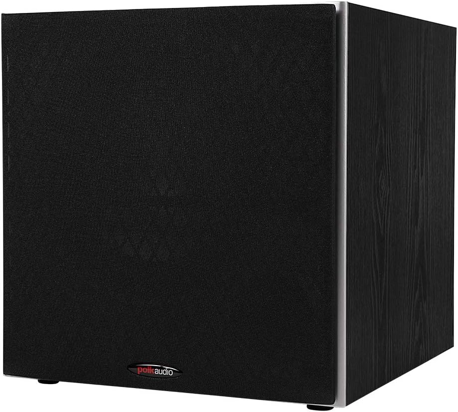 Polk Audio PSW10 10 Powered Subwoofer - Power Port Technology, Up to 100 Watts, Big Bass in Compact Design, Easy Setup with Home Theater Systems Black