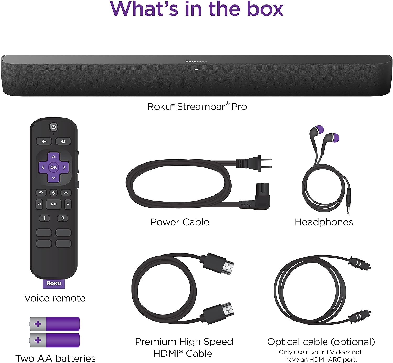 Roku Streambar Pro | 4K/HD/HDR Streaming Media Player Cinematic Sound, All In One, Roku Voice Remote with Headphone Jack for Private Listening, Personal Shortcut Buttons, and TV Controls (Renewed)