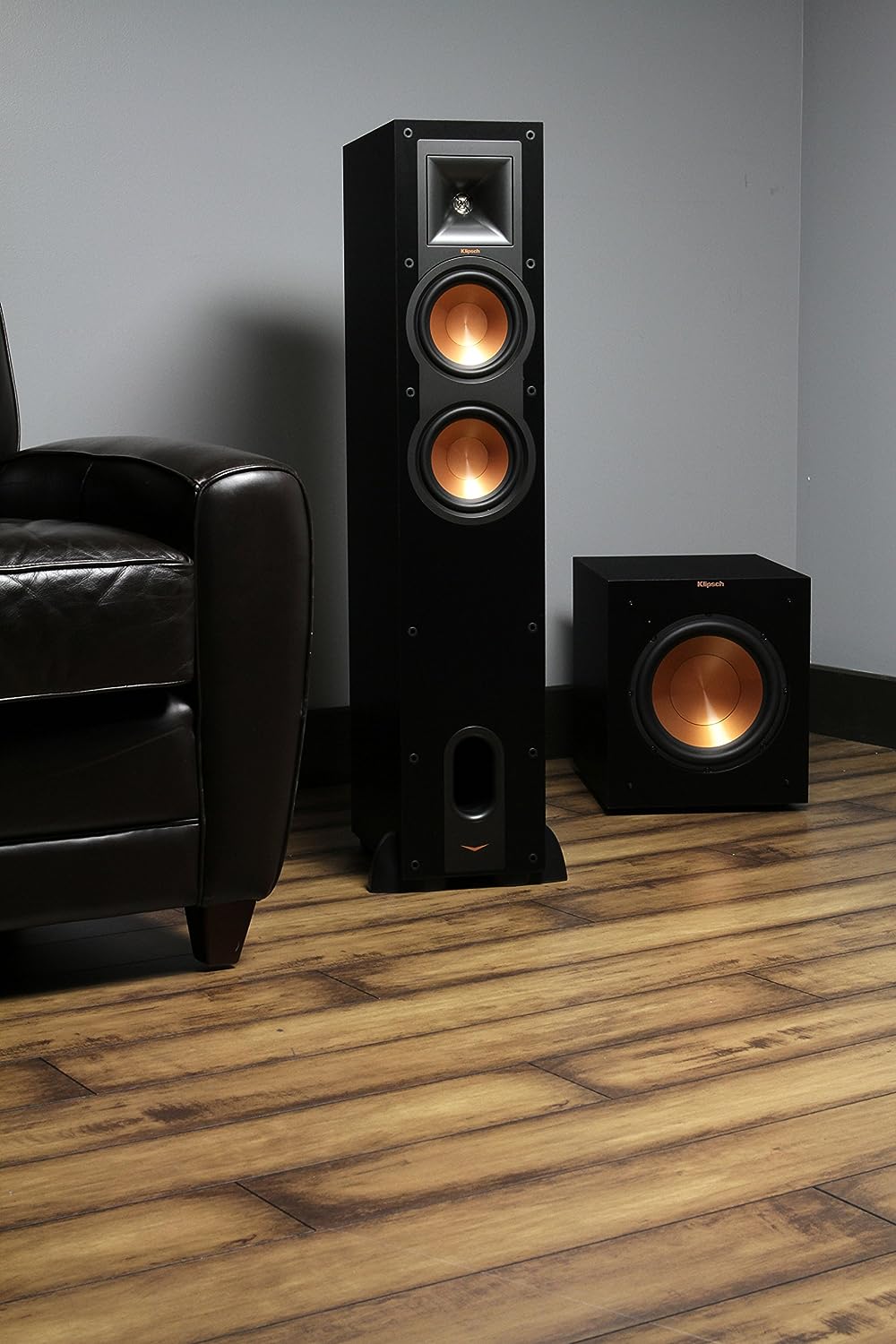 Klipsch R-12SW Powerful Deep Bass Front Firing 12 Copper-Spun Driver 400W Digital Power Subwoofer 14 X 18.5 X 16