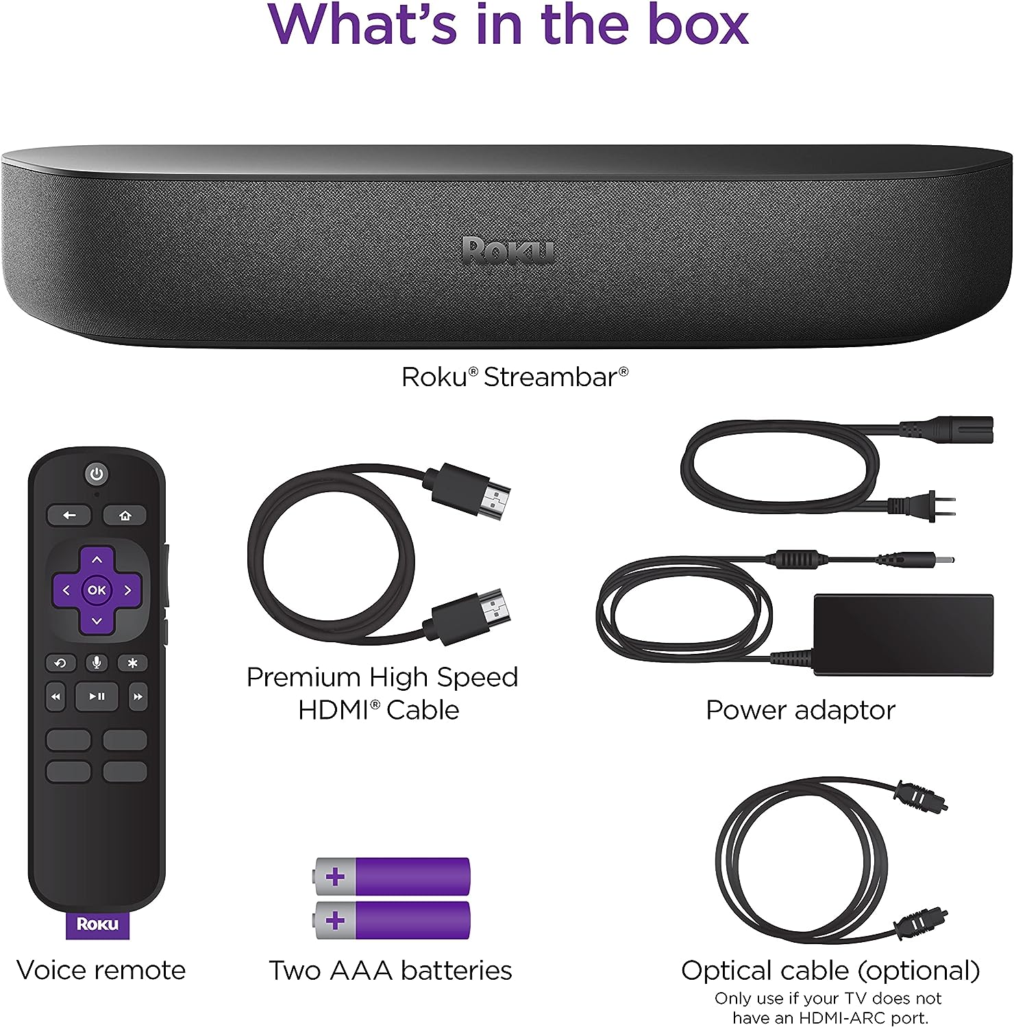 Roku Streambar | 4K/HD/HDR Streaming Media Player Premium Audio, All In One, Includes Roku Voice Remote (Renewed)